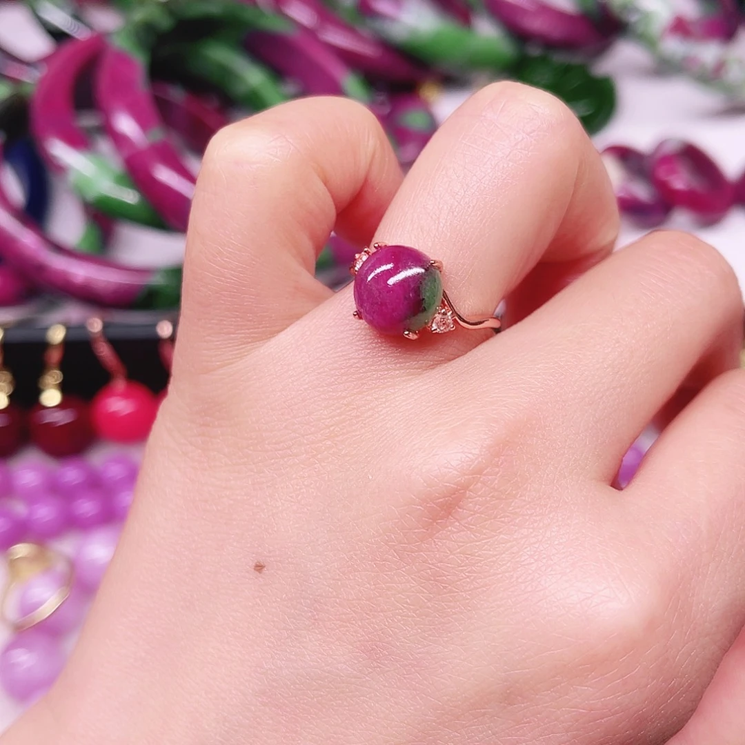 红宝石银S925镶嵌戒指