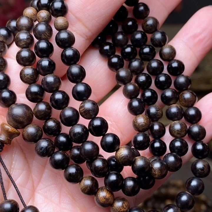沉香手串越南芽庄白棋楠瘤疤06×108