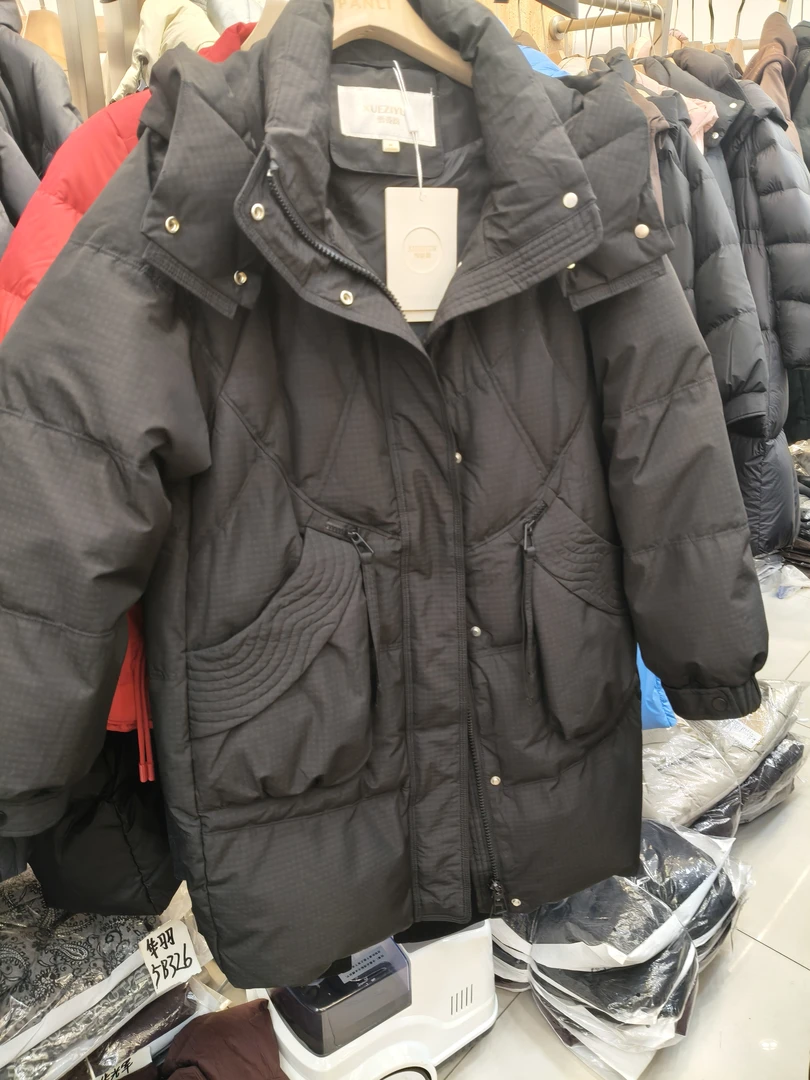 连帽中长款韩版加厚保暖女士冬季棉服外套