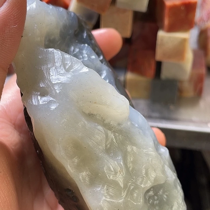 寿山石喜*哥寿山石的制作