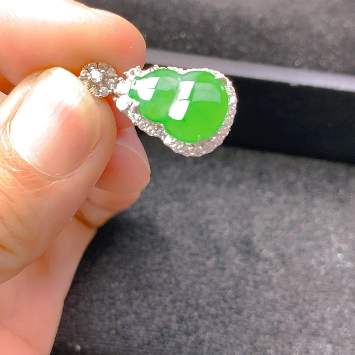 【闪购商品】翡翠银S925镶嵌颈饰翡翠