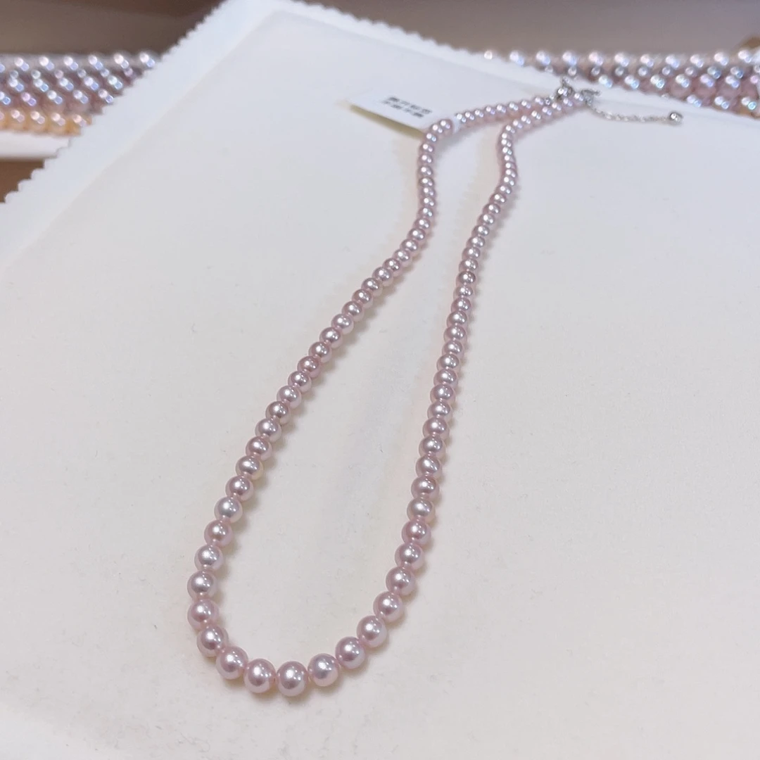 用***8淡水珍珠颈饰银S925镶嵌