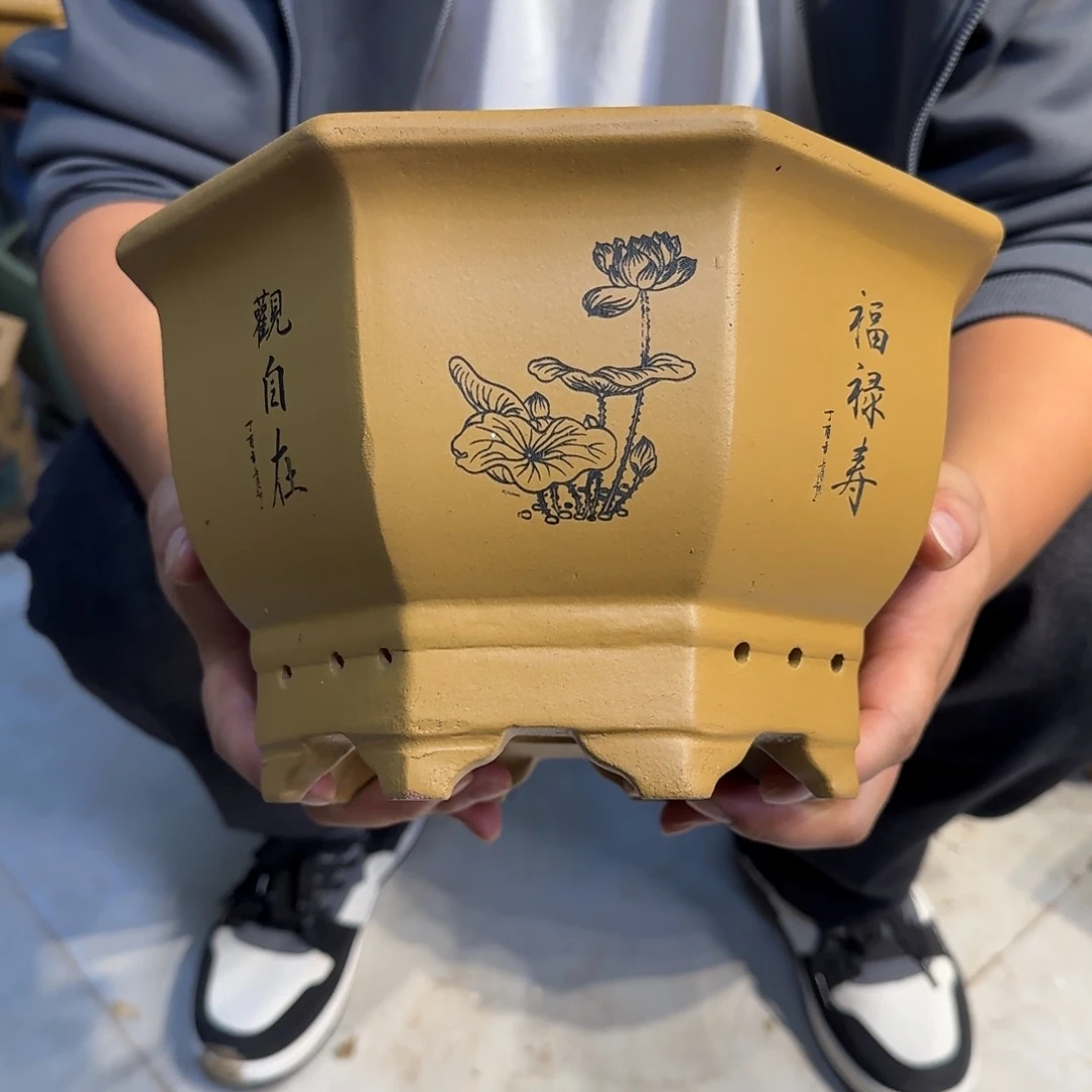 紫砂花盆口径27.17口径