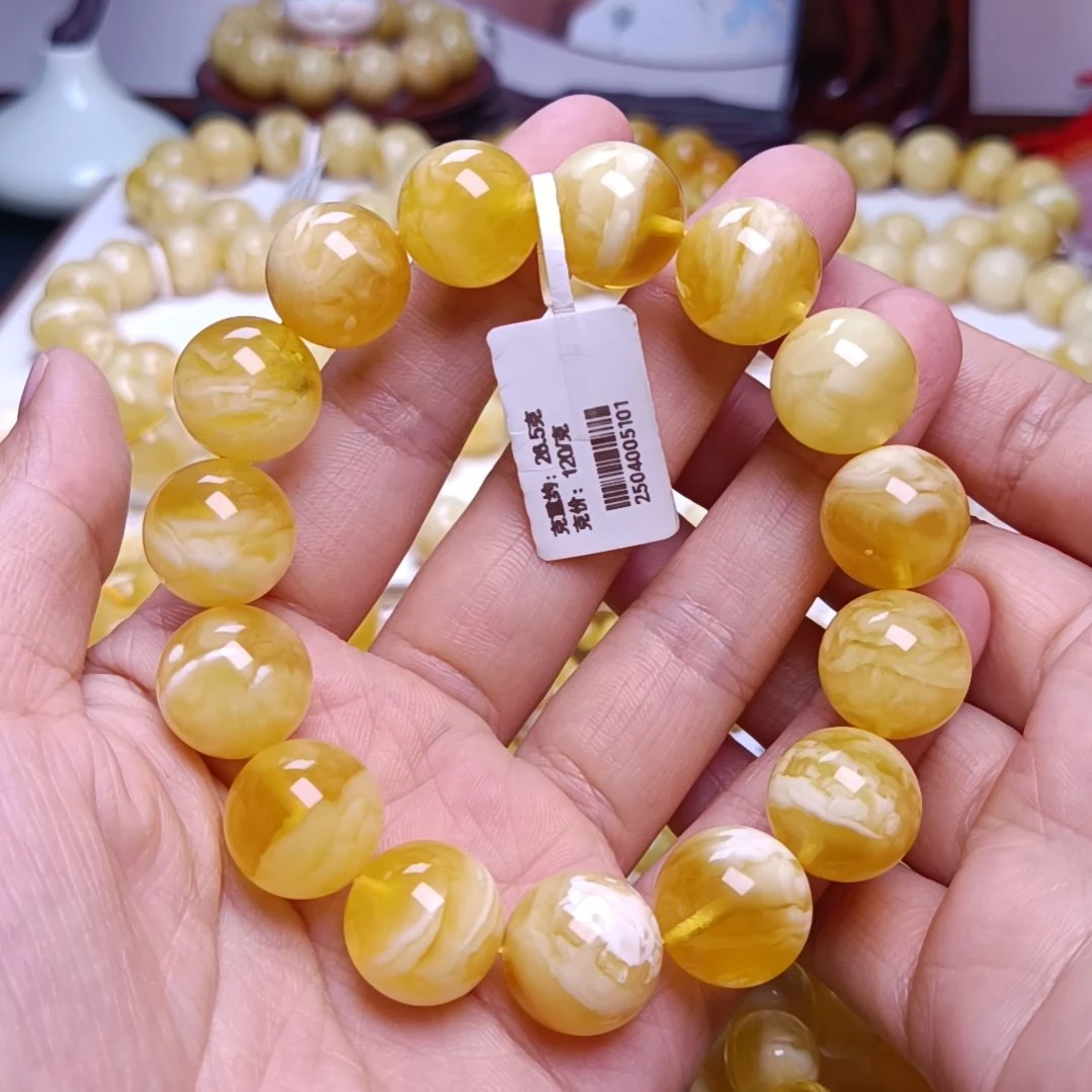 【闪购商品】未镶嵌蜜蜡手串14+圆珠手串