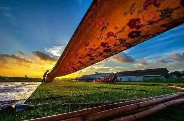 【千色好物推荐】高档花萝香云纱提花面料莨绸新中式改良旗袍连衣裙