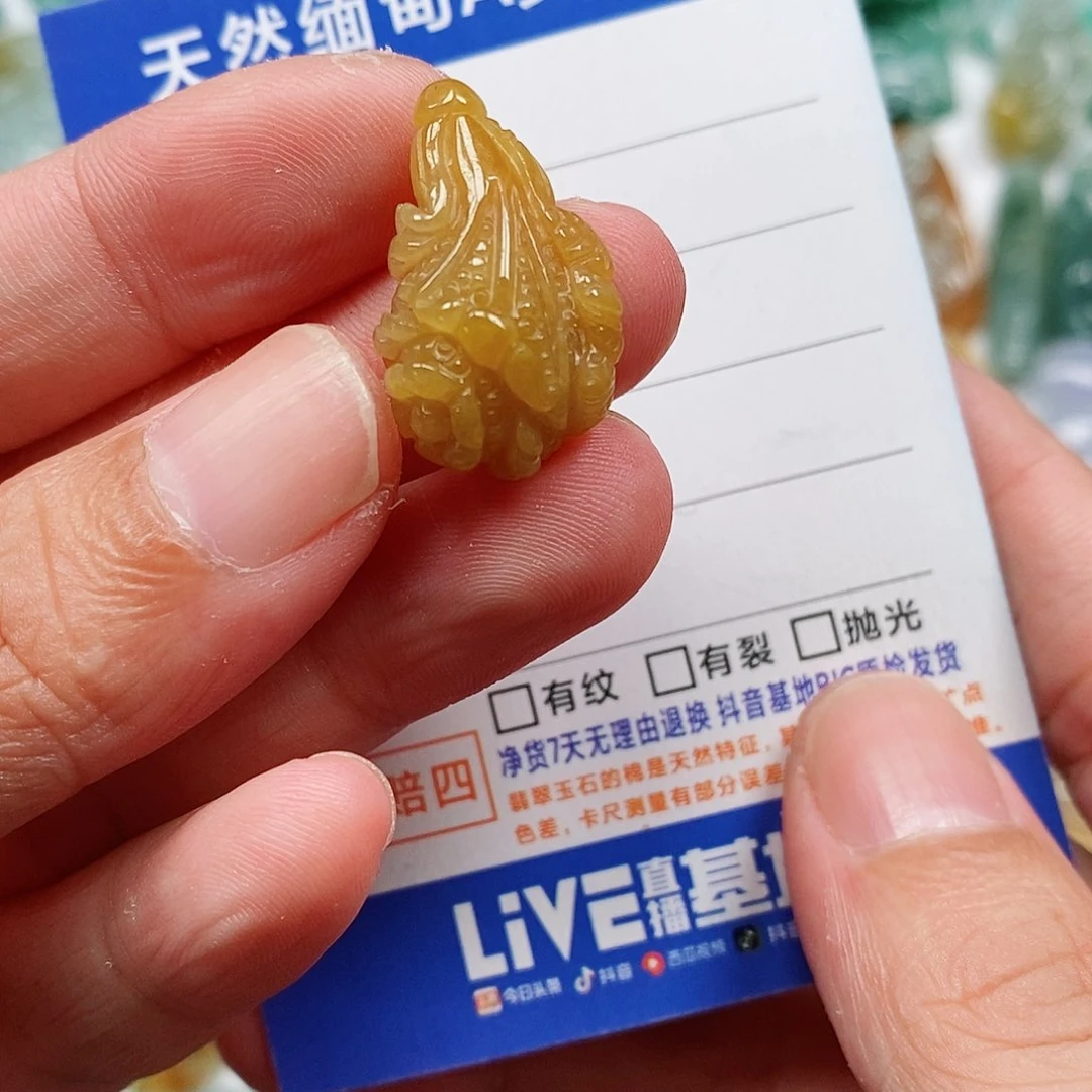 翡翠未镶嵌颈饰白菜