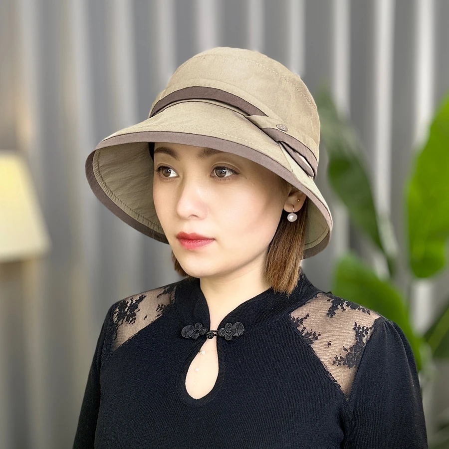 帽子女春夏天渔夫帽遮阳休闲速干盆帽出游户外太阳帽百搭韩版