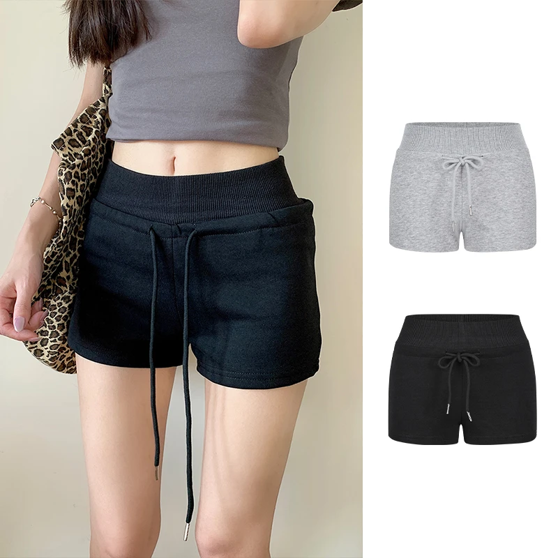 Moses Queen/魔西女王纯欲辣妹高腰休闲超短裤包臀松弛感遛弯裤