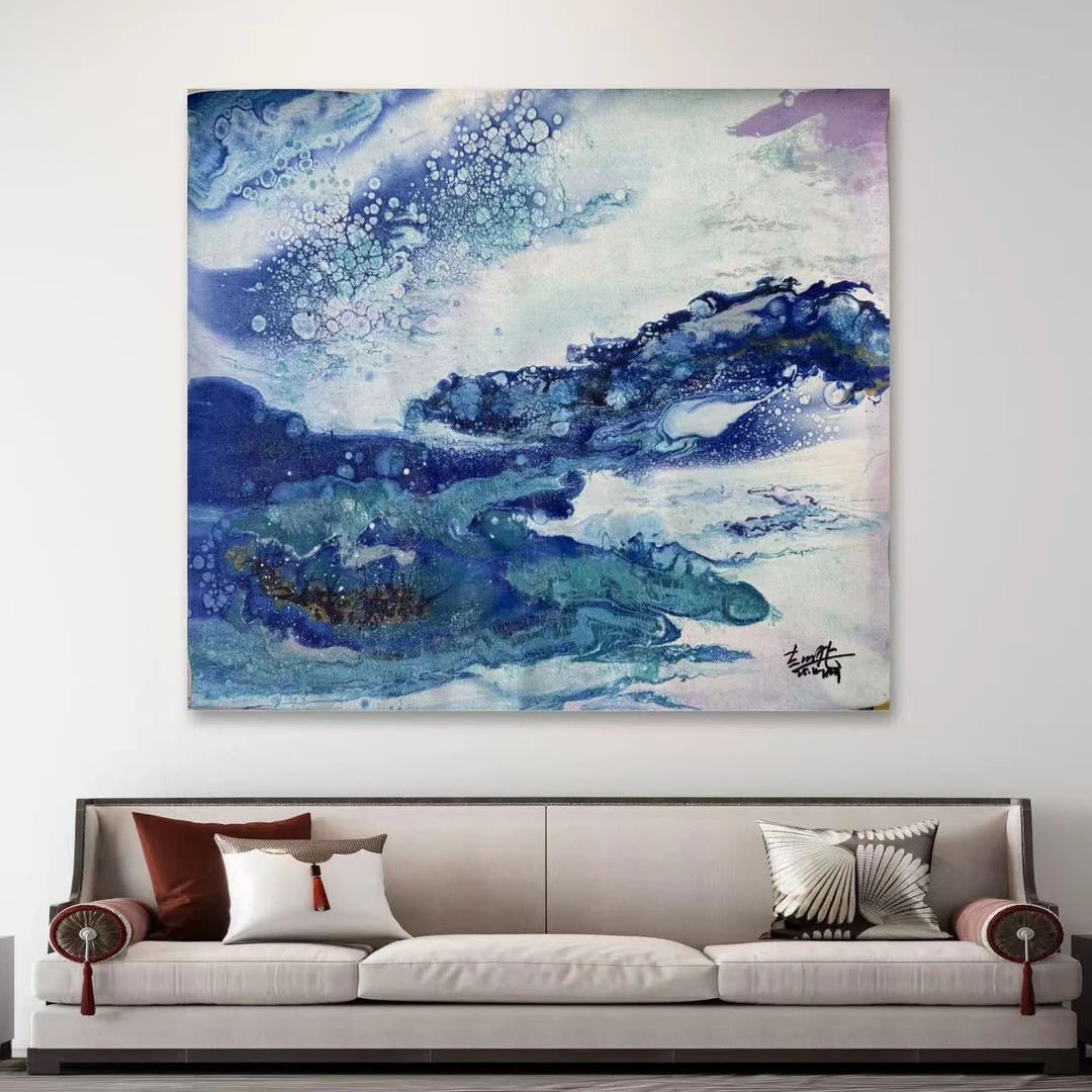 赵燮-手绘油画-梦幻海-客厅办公室挂画14