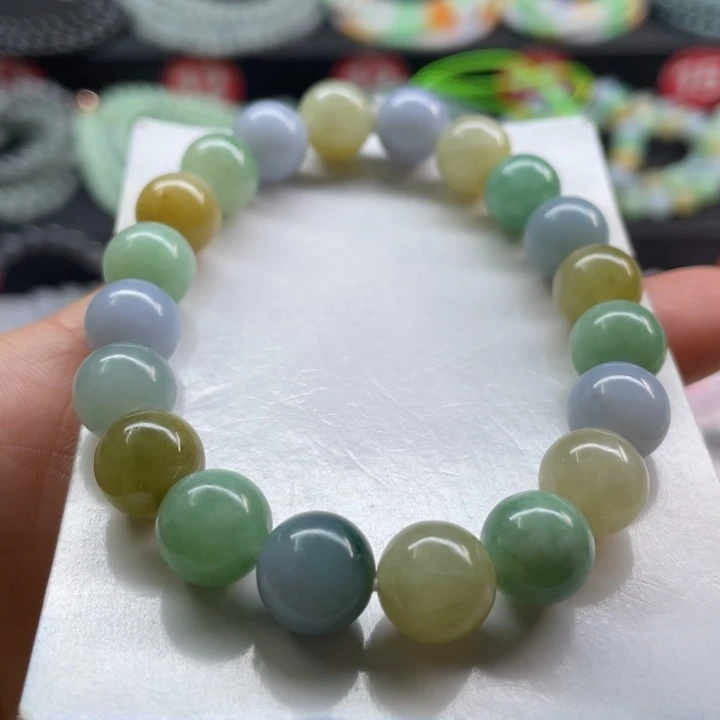 未镶嵌手链翡翠卡9.9有纹