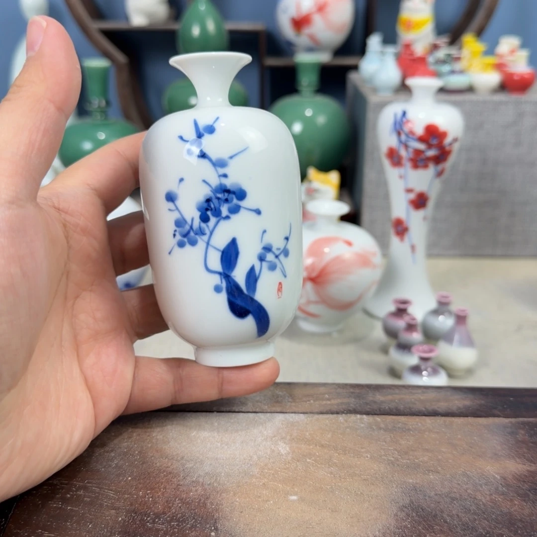 陶瓷手工小花器摆件