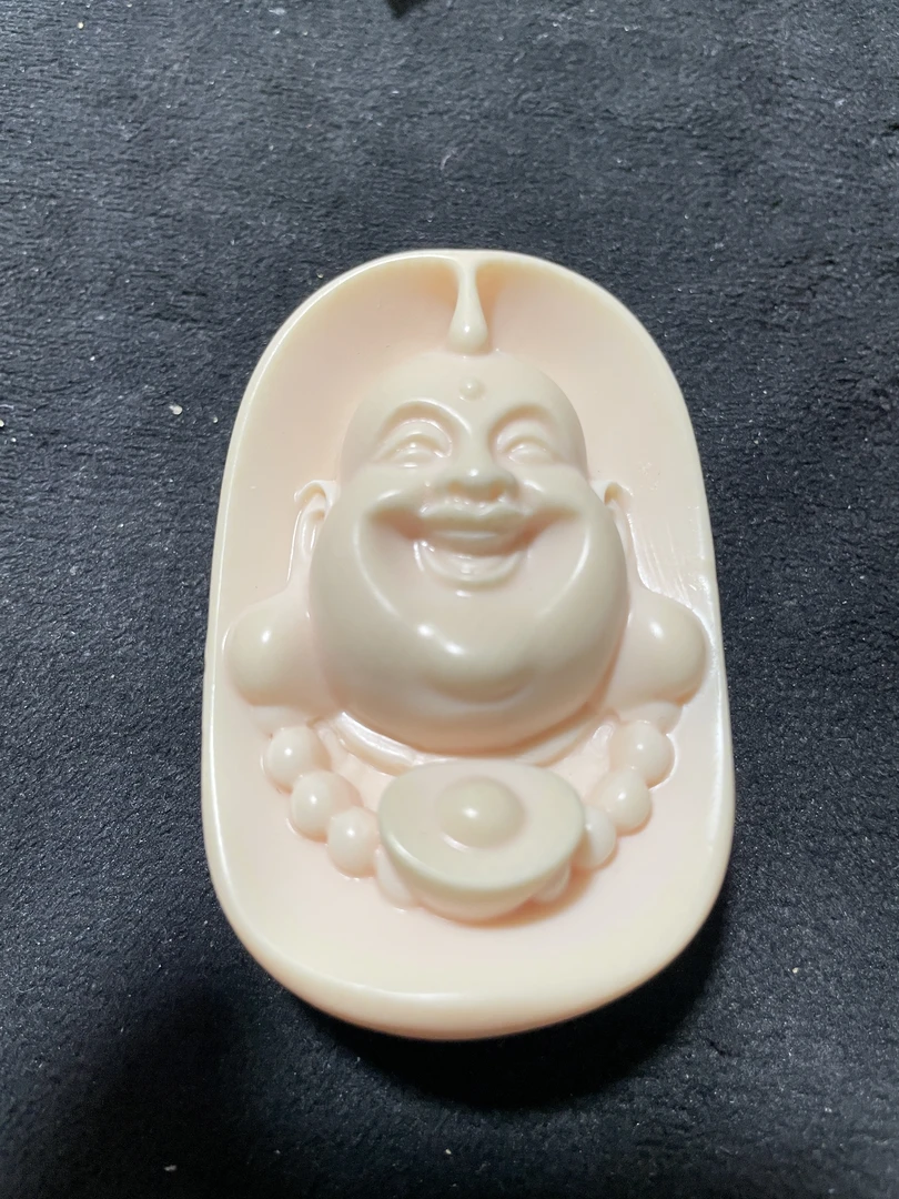 天然猛犸牙开脸精致弥勒佛挂件