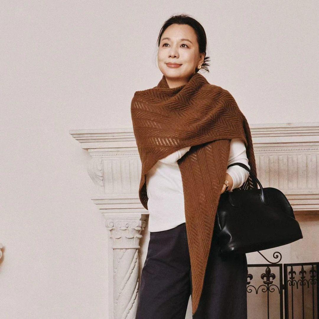 Ms.Qnn“麦田守望者” 100%纯羊毛秋季保暖围脖披肩两用 52S581 Q姐