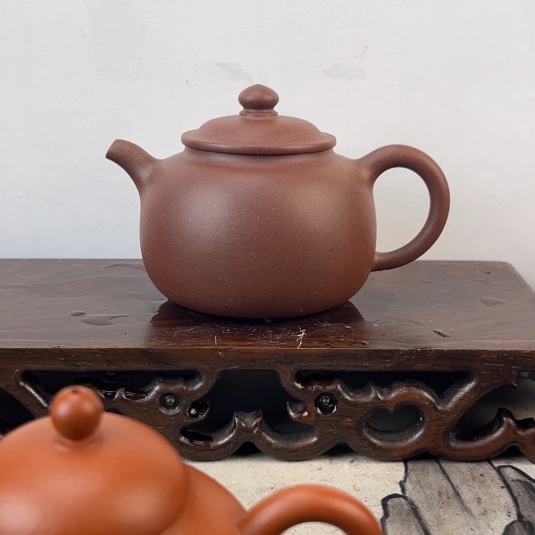 观***落茶壶紫砂宜兴紫砂壶全手工艺