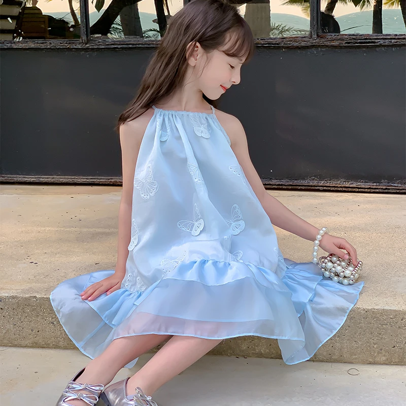 尤画2025原创设计师童品夏季女童中大童连衣裙68056