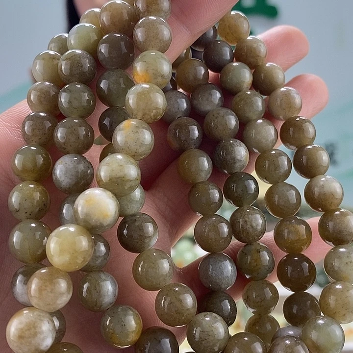 透闪石质玉手链未镶嵌有瑕