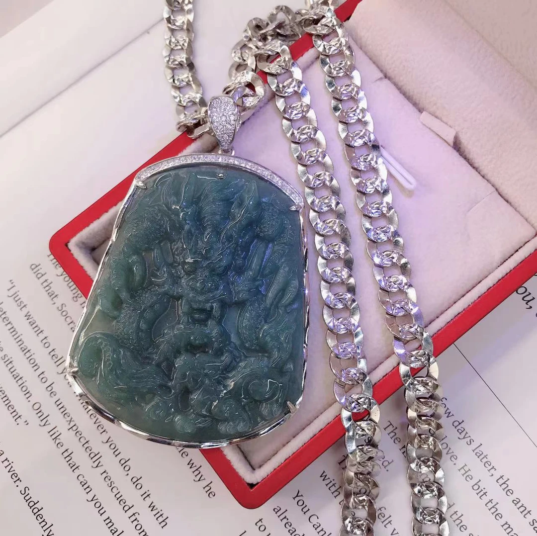 吊坠925银 男款24寸中国龙项链坠子