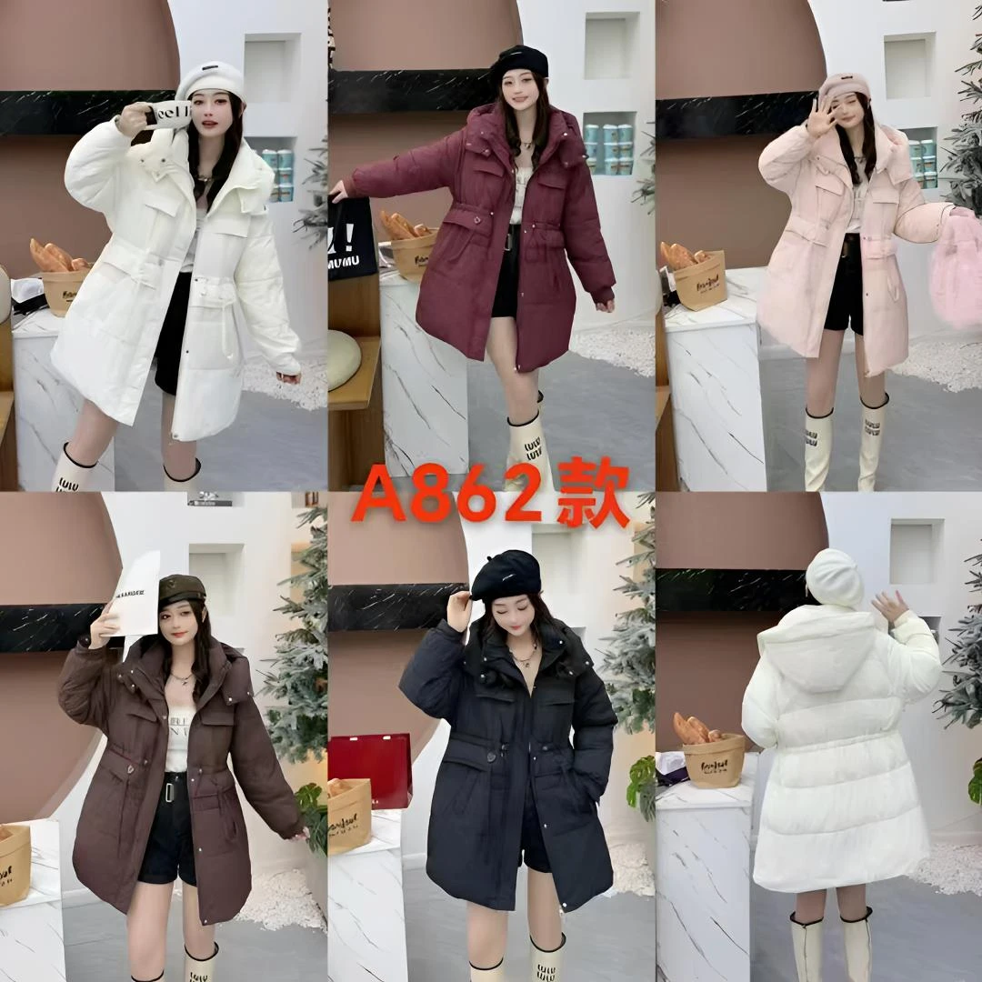 晓琳家 862款 连帽收腰外套