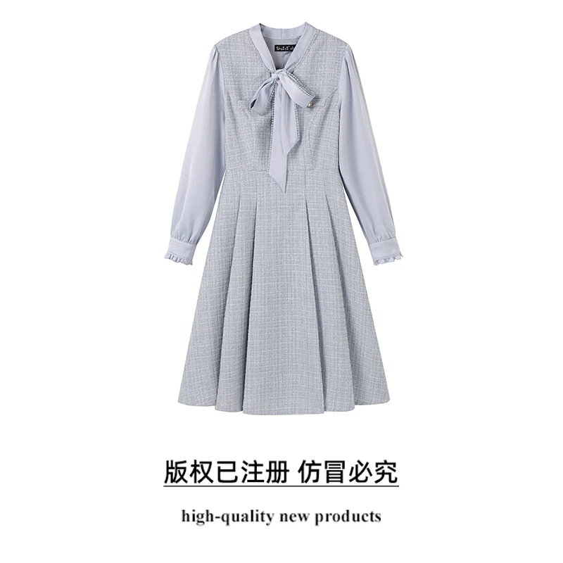 奢姿【枫林晚】2026年春季新款大码女装温柔裙子胖妹妹洋气连衣裙