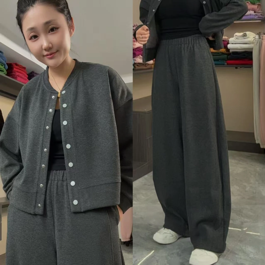 INS风休闲休闲风秋冬显瘦韩版开衫时尚套装简约风