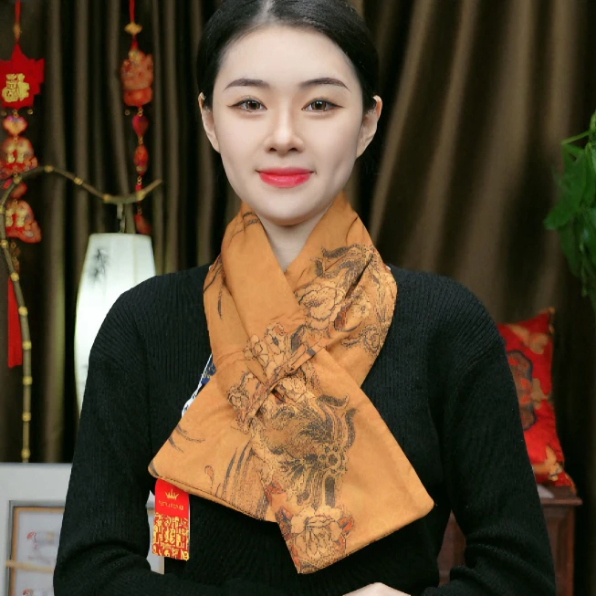 【金凤凰 保暖围脖】香云冬款围脖夹棉加厚保暖围巾女大气百搭