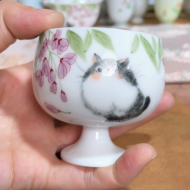 【闪购商品】紫藤布偶高足杯哈哈
