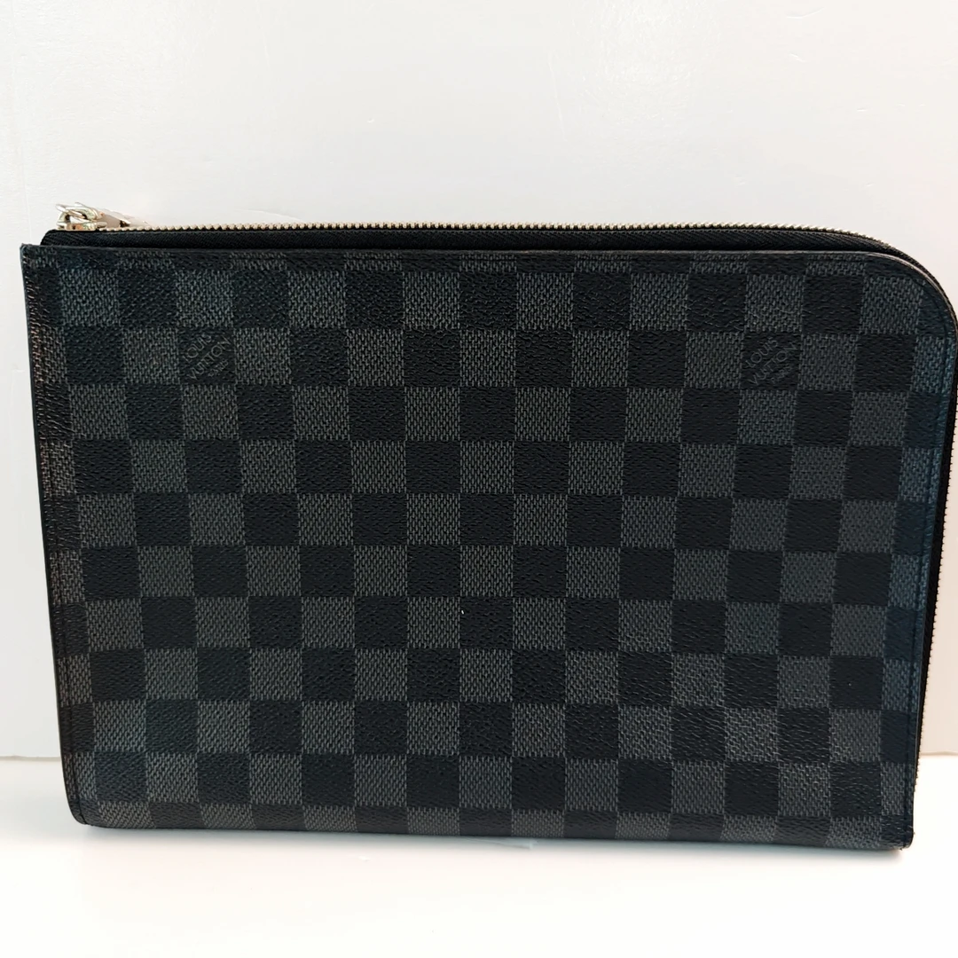 95新 LouisVuitton/路易威登 路易威登黑棋盘格百搭手拿包