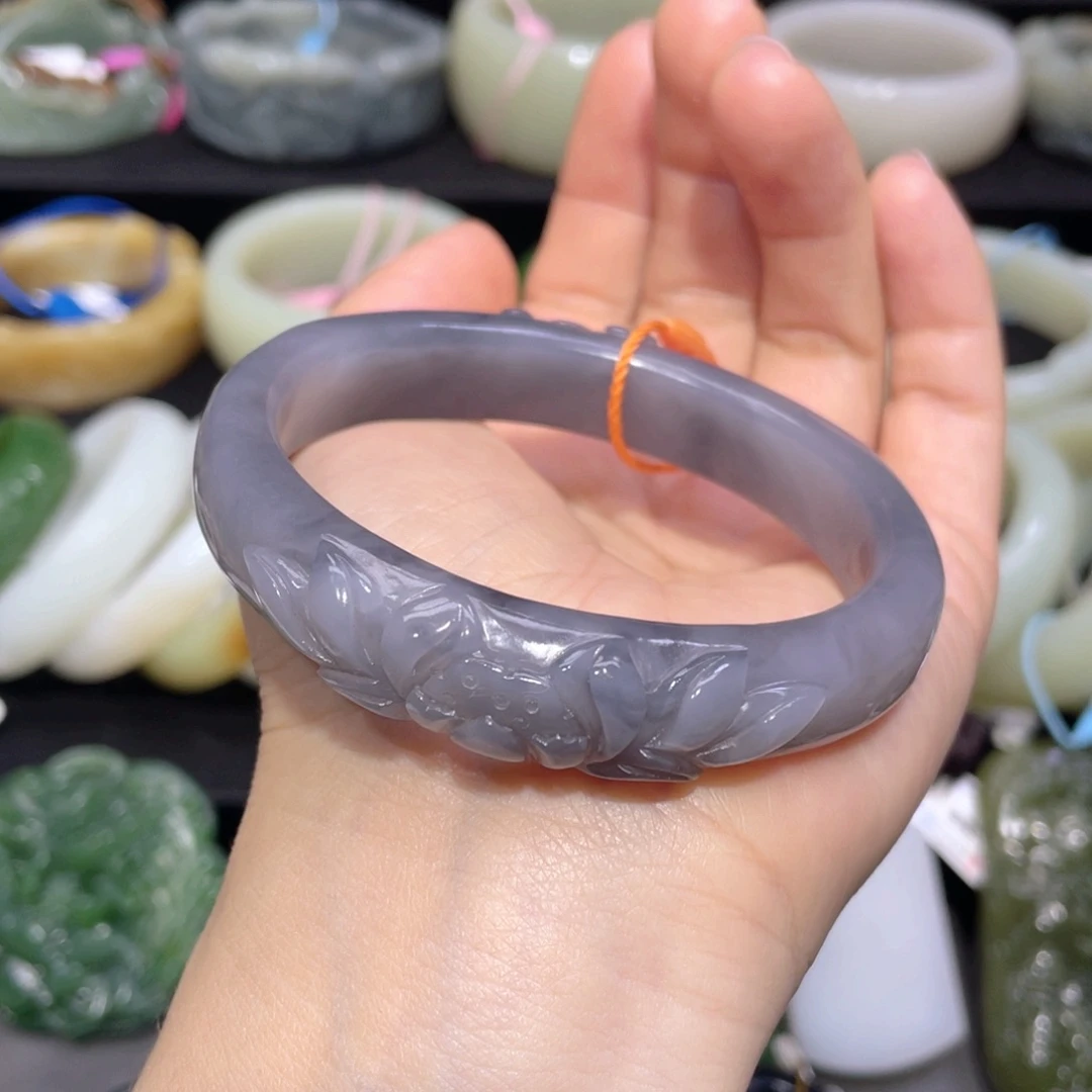 和田玉手镯（贵妃镯）未镶嵌12