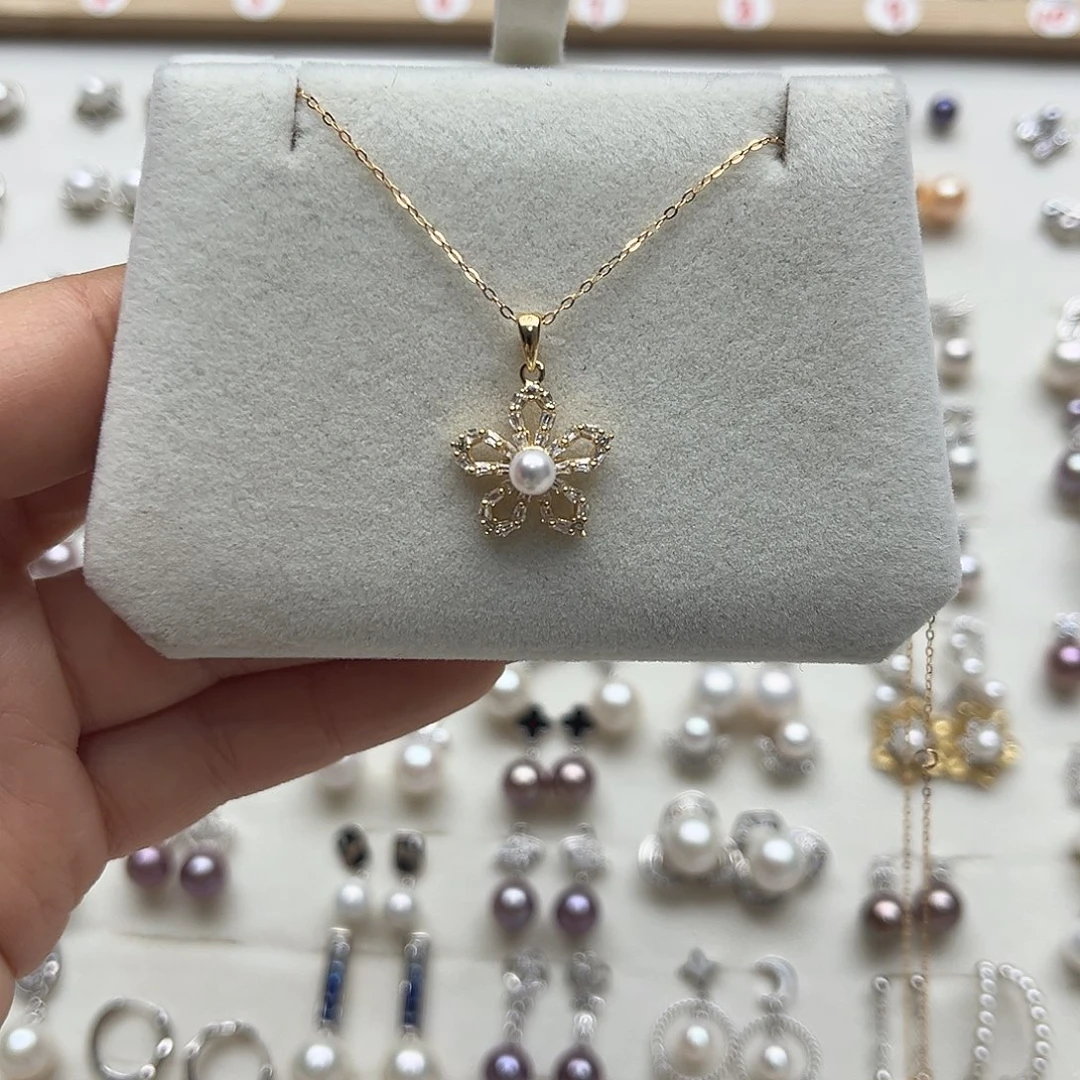 吊坠(赠链)淡水珍珠银S925镶嵌