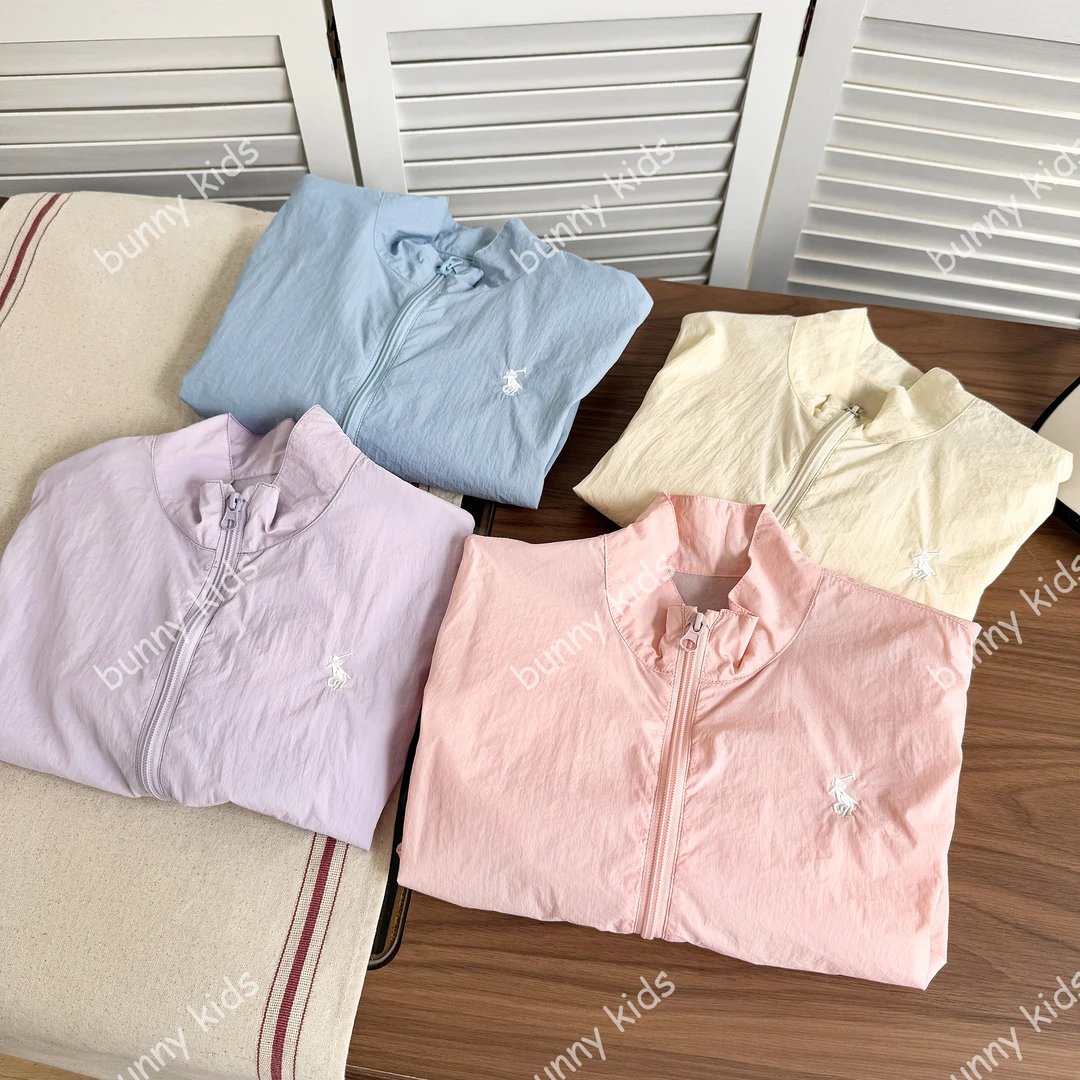 儿童防晒衣2025夏季新款刺绣立领防晒服中大通女童清新超薄透气