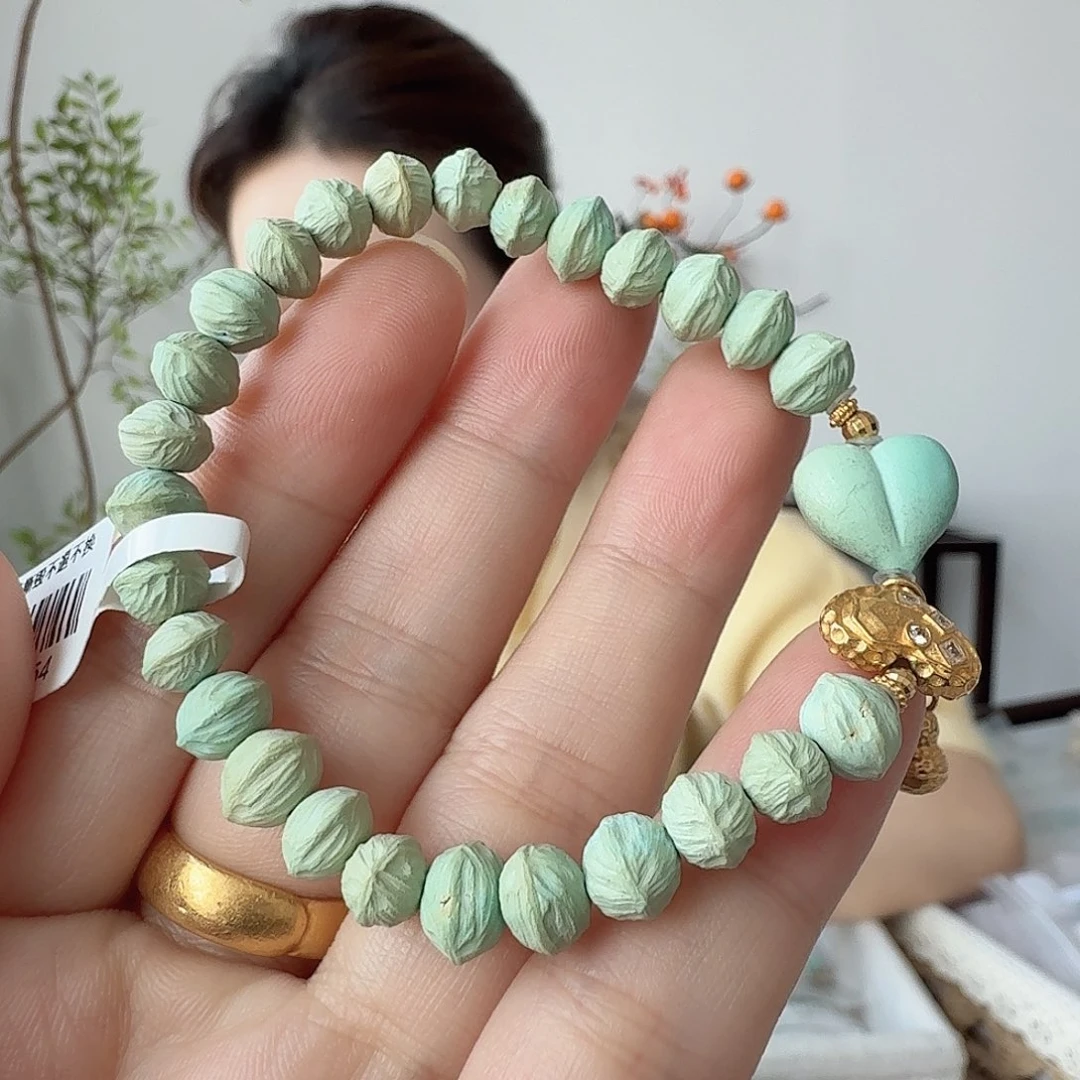 斓***绿松石18K金镶嵌珠宝奇石