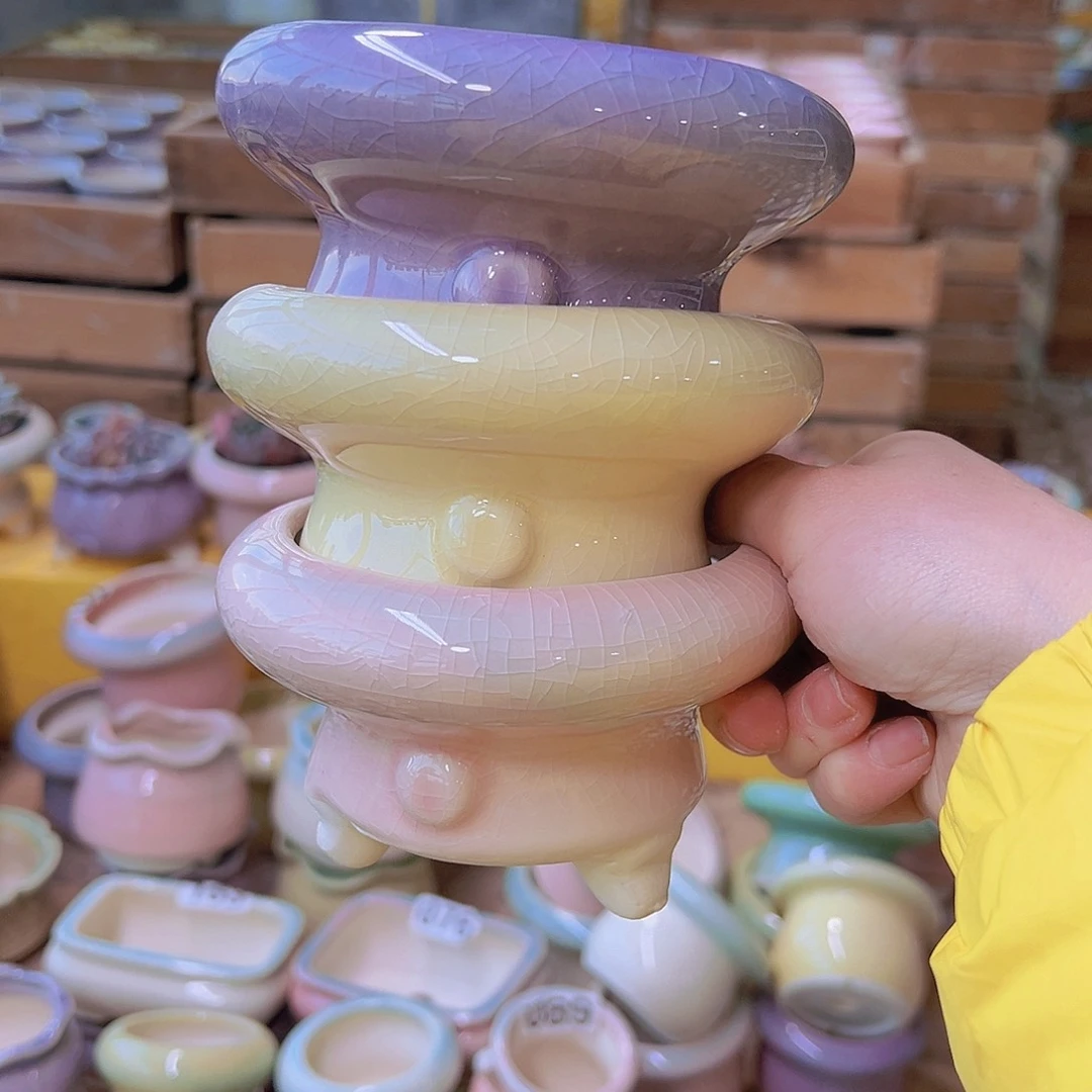 红陶 陶瓷花盆当场满12包邮