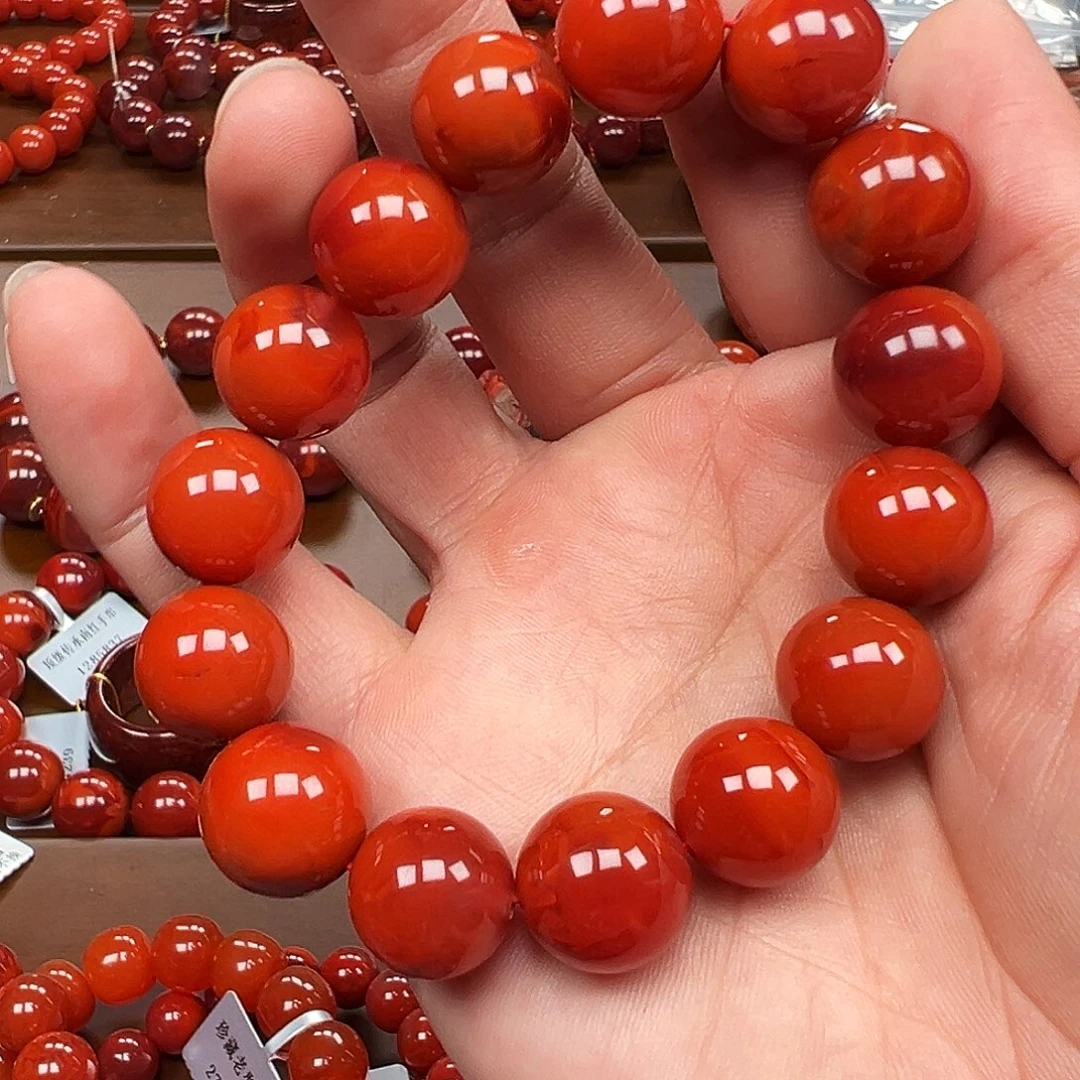 南红玛瑙未镶嵌手链
