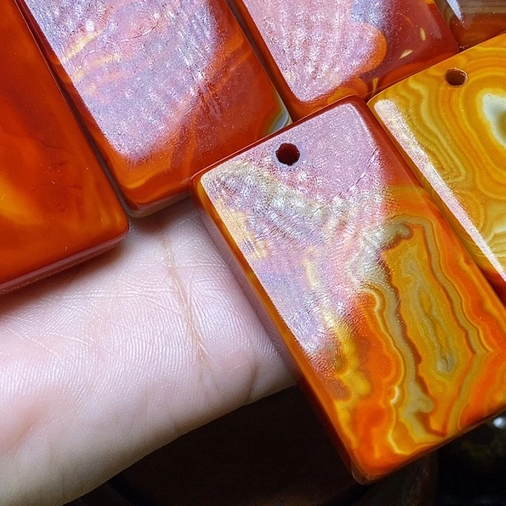 清***心玛瑙/玉髓未镶嵌颈饰