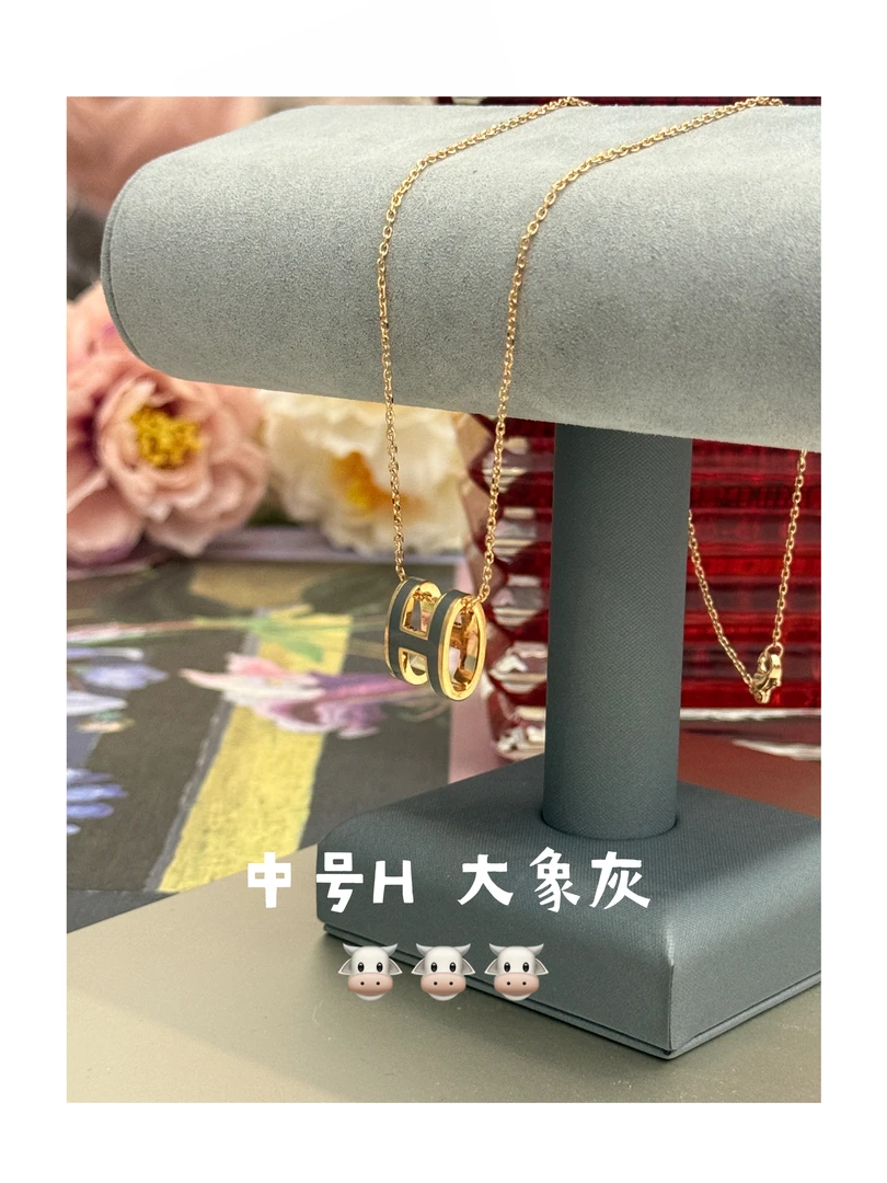 铜合金项链 【马 中号h项链大象灰】CNC精品 爆款百搭时尚经典项链