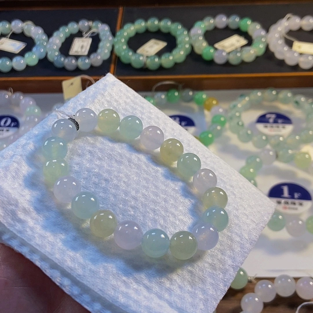 定制翡翠未镶嵌翡翠手串卡10