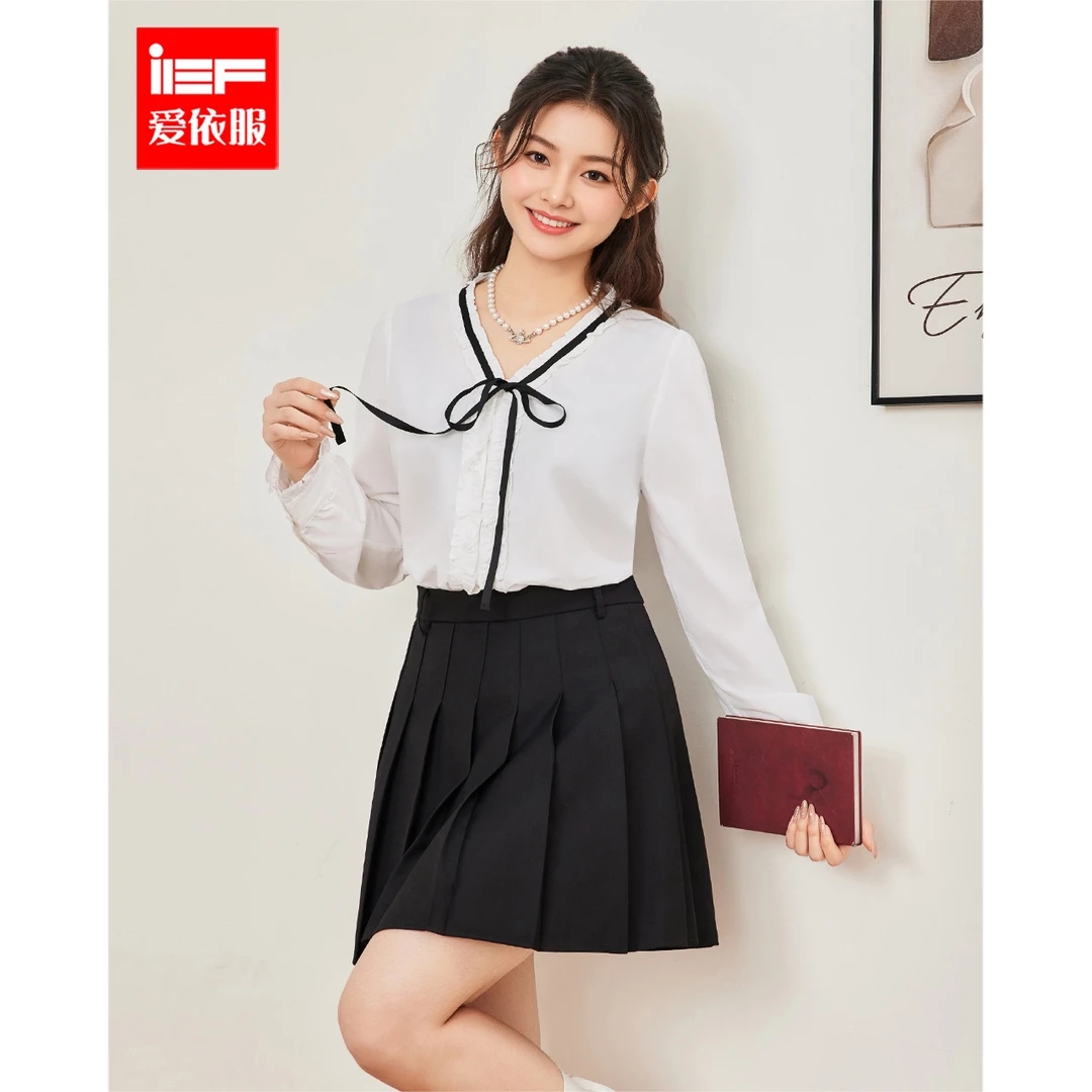 IEF/爱依服【微胖】大码女装2025秋季新款法式温柔风通勤百搭衬衫