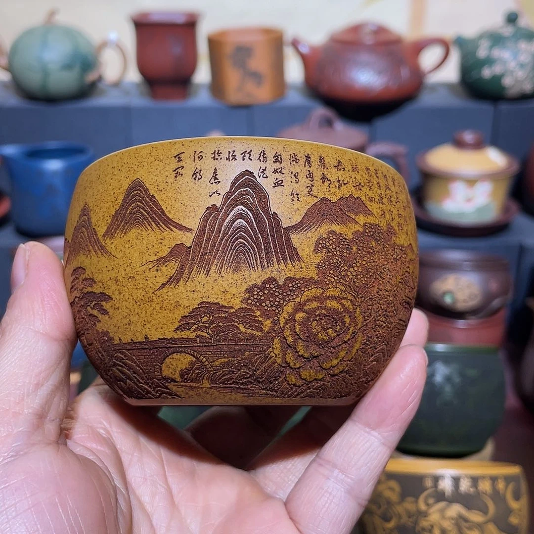 原矿紫砂手工主人杯