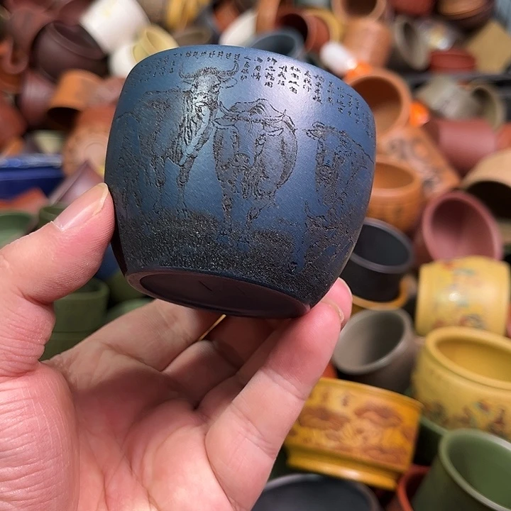 紫砂茶杯全手工紫砂主人杯