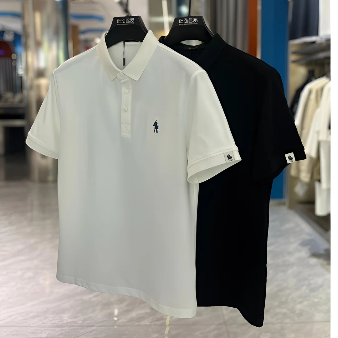 夏季男士简约纯色短袖polo青年时尚韩版休闲百
