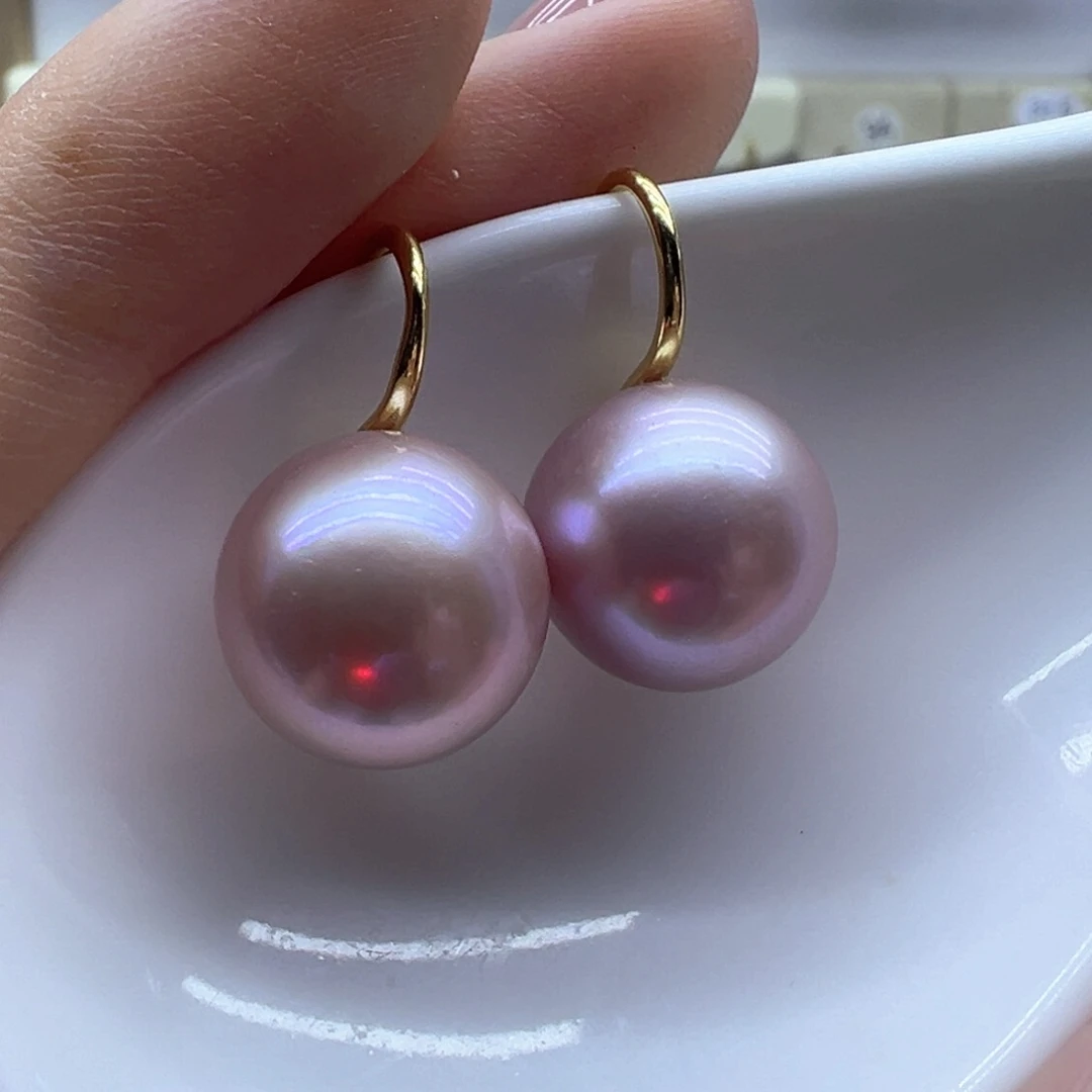 银S925镶嵌淡水珍珠耳饰