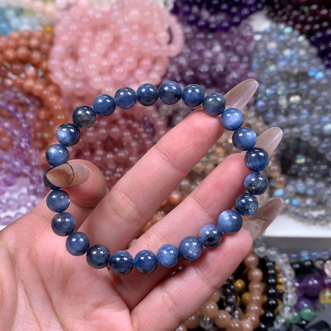 手链水晶未镶嵌黑爆闪拉丝猫眼蓝晶石卡7.4+漏价