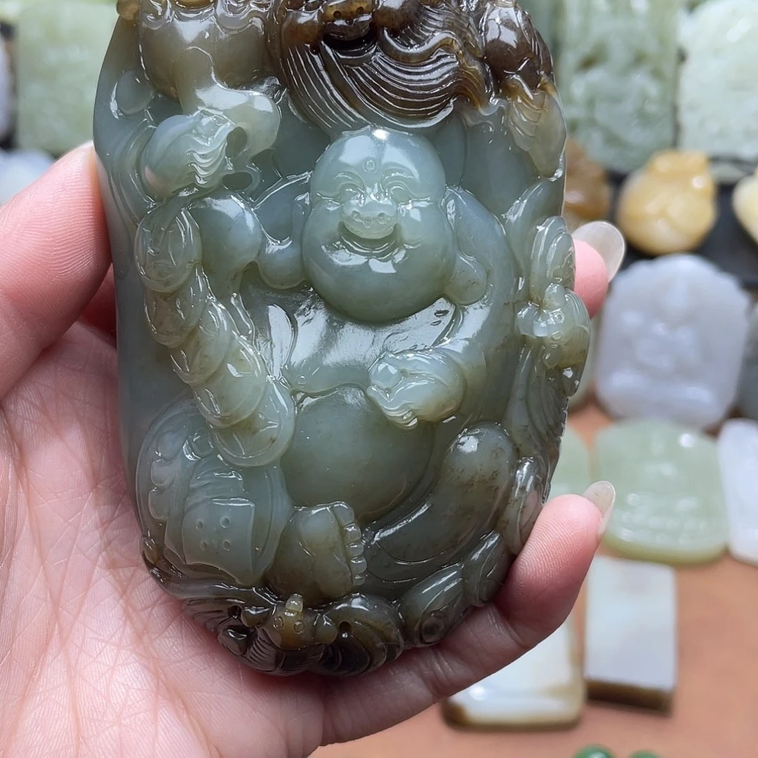 和田玉未镶嵌吊坠(不含链)