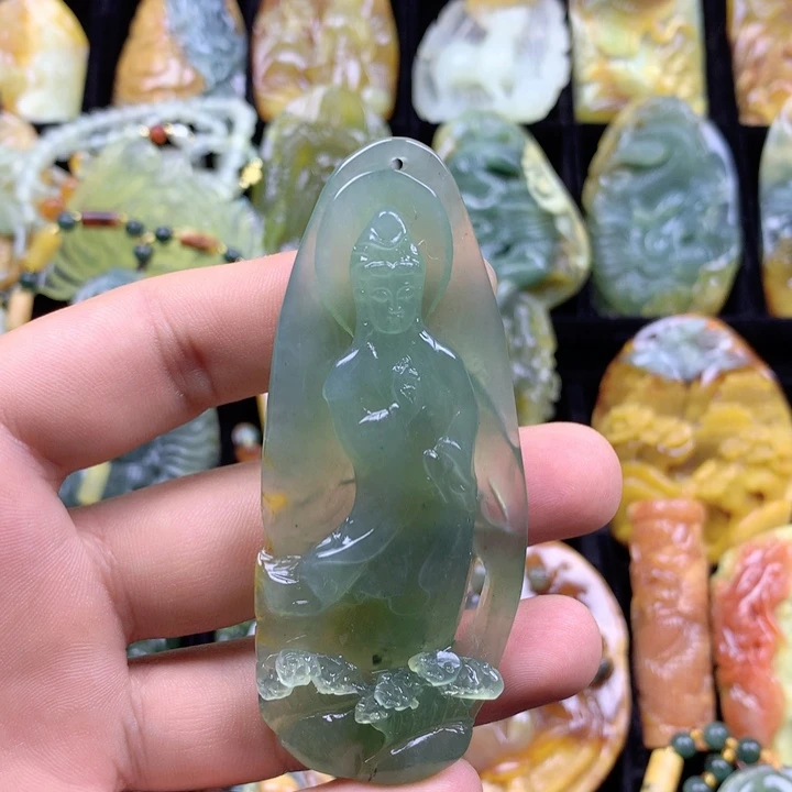 岫玉挂坠未镶嵌晚*?挂坠