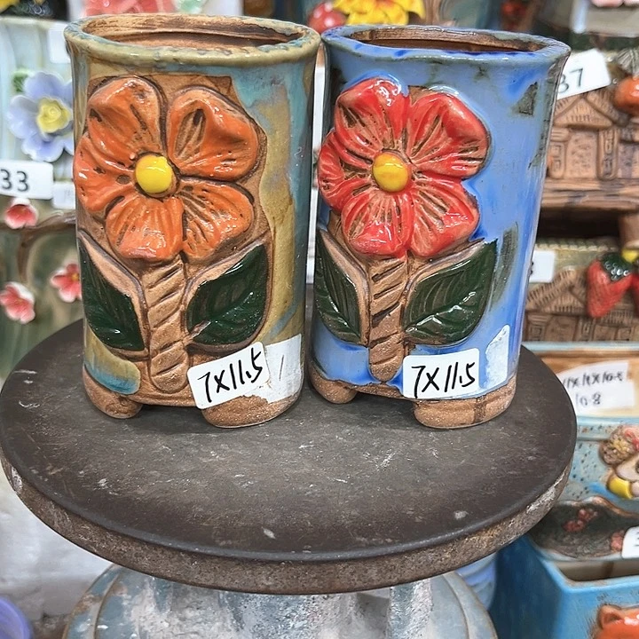 紫砂花盆粗陶材质多肉花盆