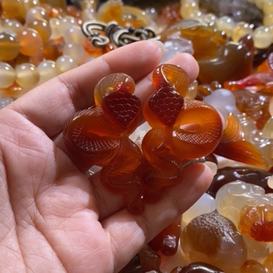 玛瑙/玉髓玛瑙吊坠未镶嵌秋*