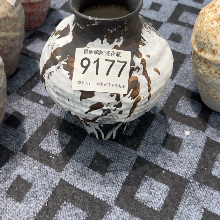 旺***呀瓷片景德镇高温花器编码9177高28口8默认无孔