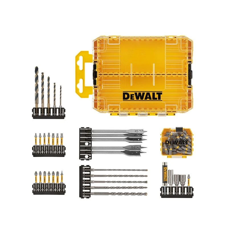 得伟DWACS61P批头木工开孔钻头61件套冲击钻头套筒套装金属麻花钻
