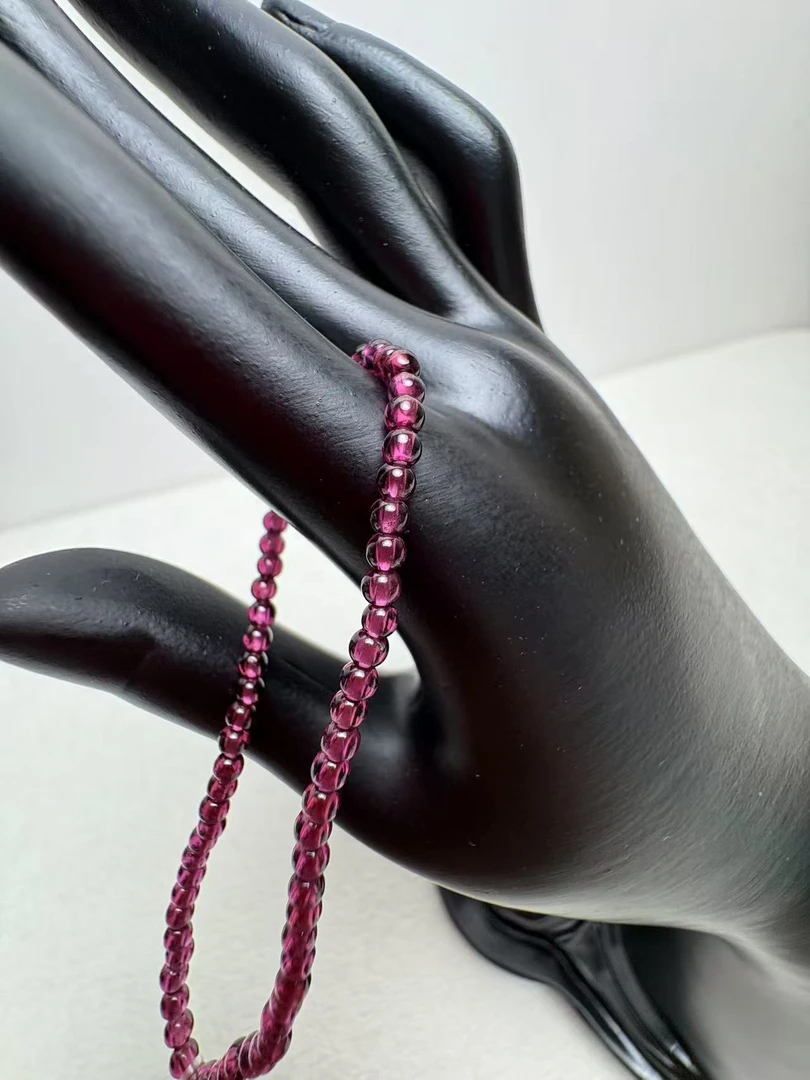 天然石榴石紫色单圈紫牙乌2.8mm