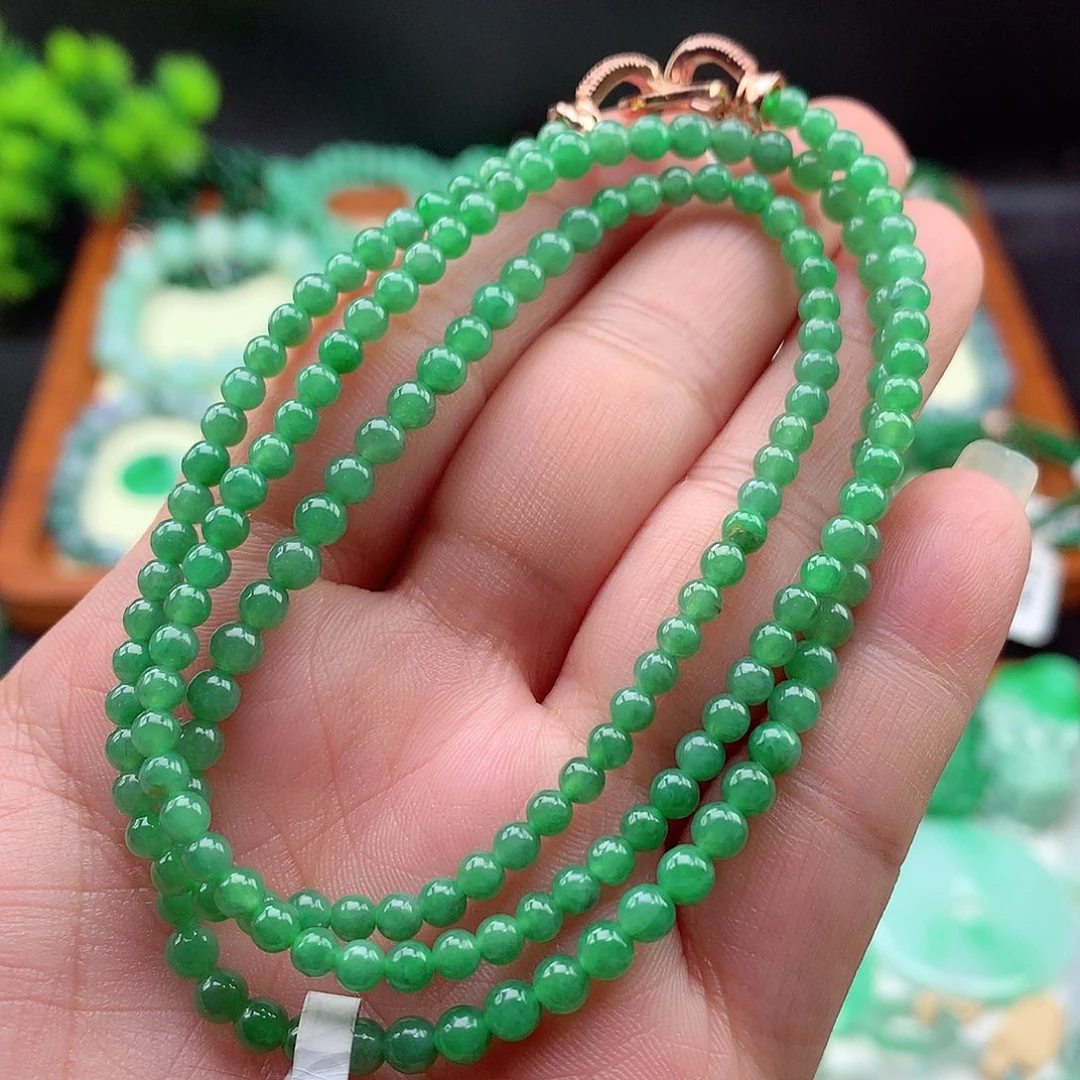 翡翠未镶嵌项链项链